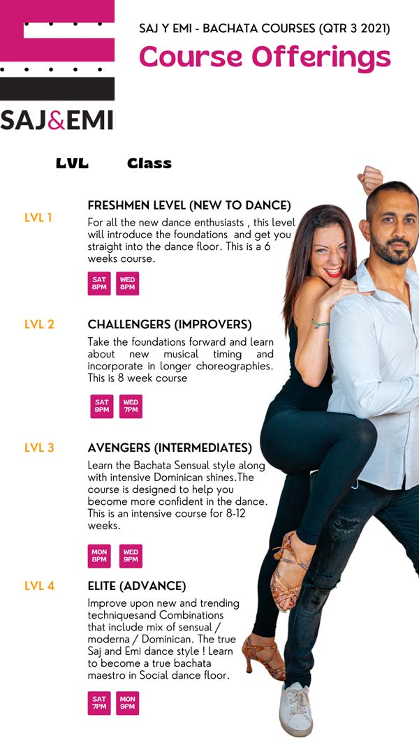 Timetable - Bachata Dance Class in Dubai