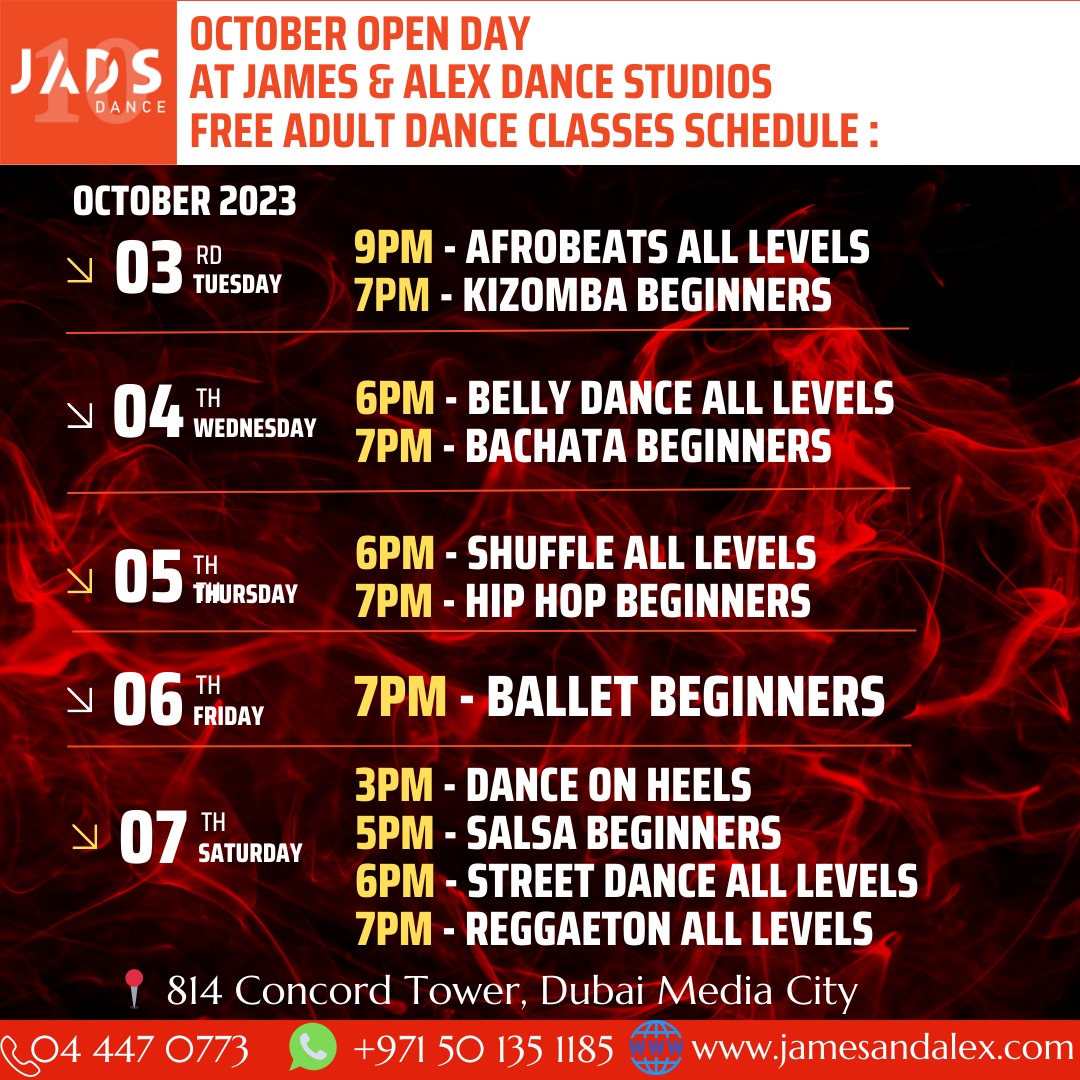 Open Day Dance Classes in Dubai