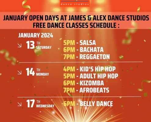 January Open Days at James & Alex Dance Studios - Free Dance Classes